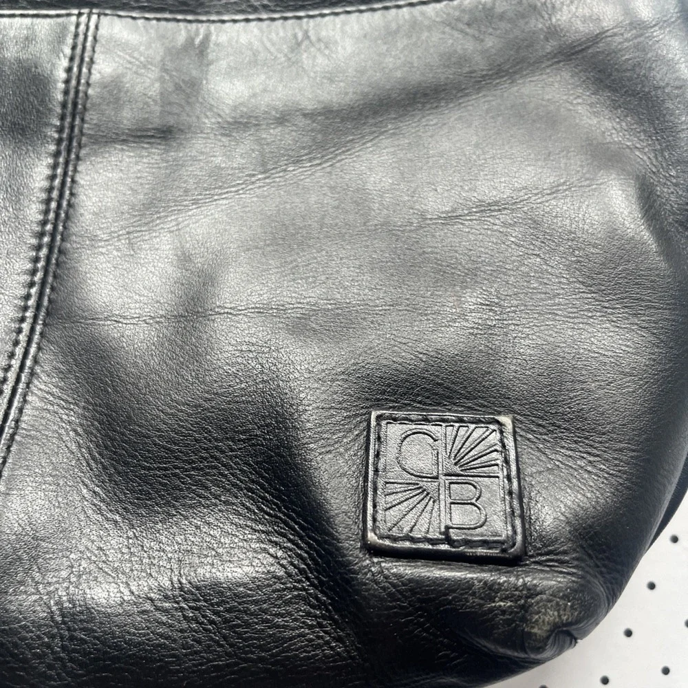 90s Minimalist Black Leather Shoulder Bag Quiet Luxury Slouchy Hobo